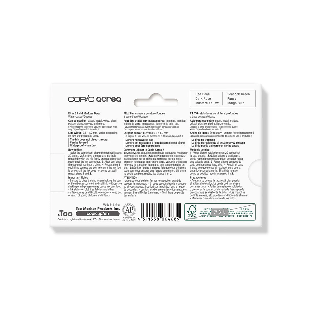 COPIC® acrea Deep 6PC Set - Image 5