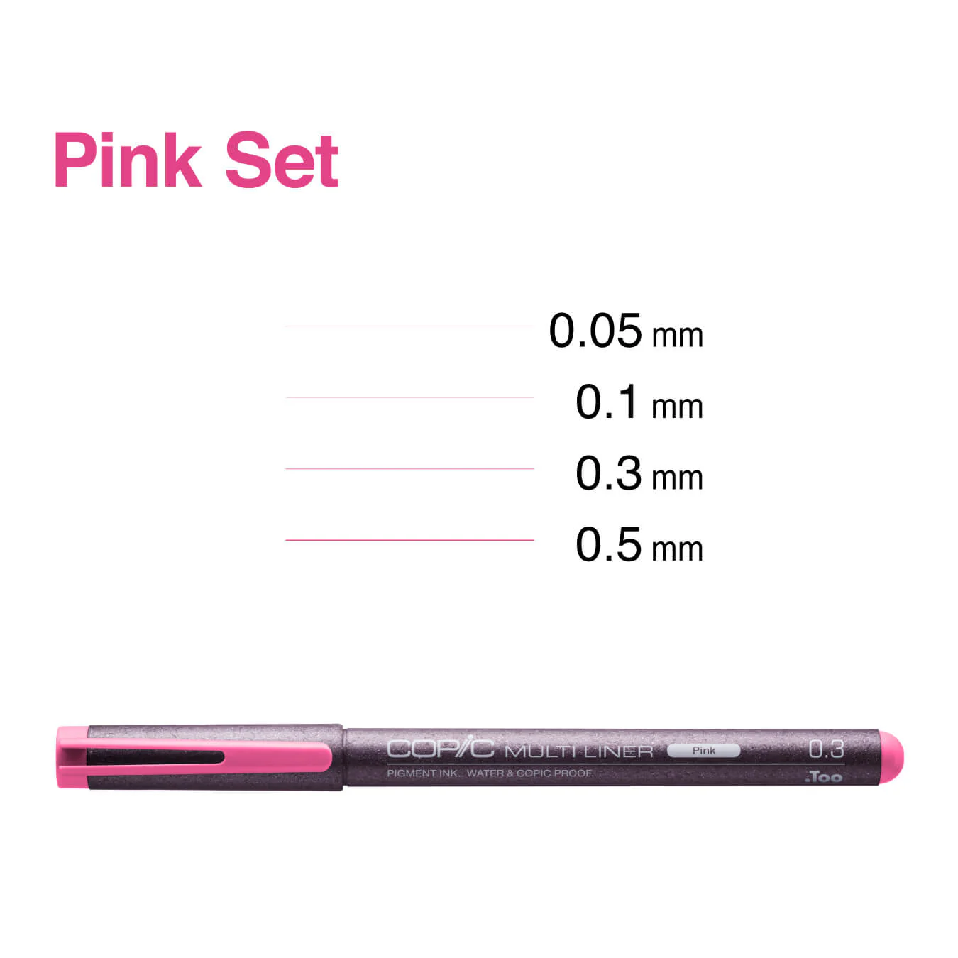 COPIC® Multiliner Pink 4PC Set - Image 2